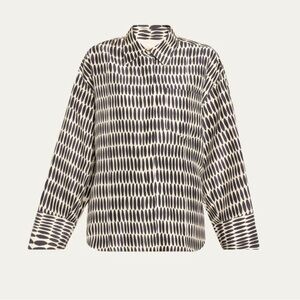 Heirlome Silk dress top in Polka dot print Angelico top shirt NEW XS